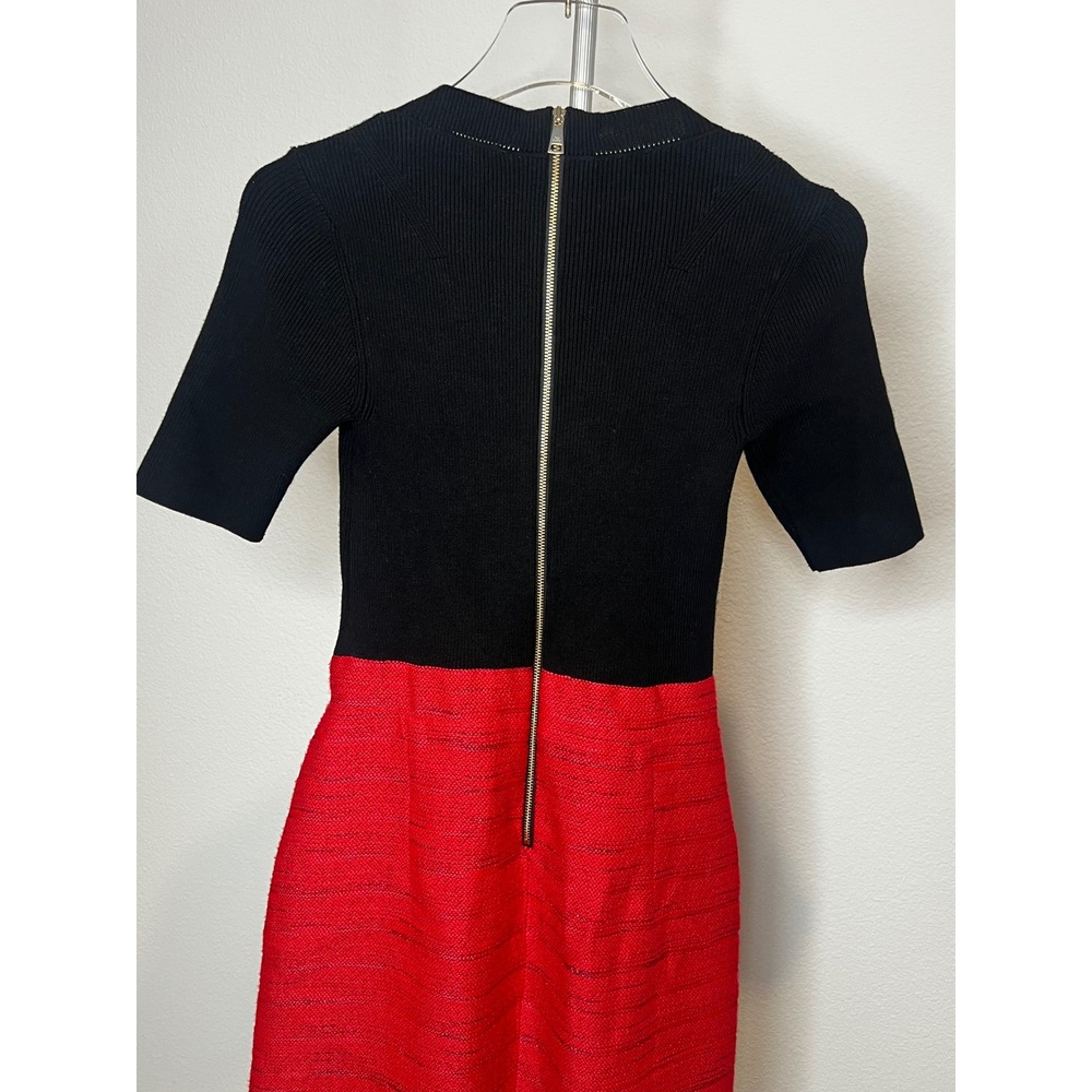 NWT Ted Baker Colorblock Multicolored Sheath Women's Mini Dress Sz 1 - Picture 12 of 13